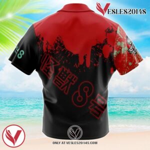 New Monster Shonen Kaiju no 8 Hawaiian Button Up Shirt, Perfect Gifts For Anime Lovers - Vesles2014S 1