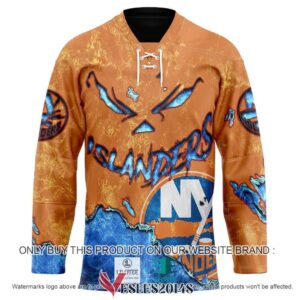 New York Islanders Blood Personalized Hockey Jersey Shirt, Trending Gifts For Fans - Vesles2014s