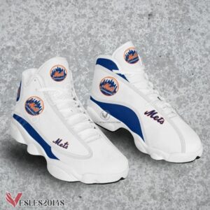 New York Mets Logo Air Jordan 13 Shoes, Best Sneaker Gifts For Fans - Vesles2014s