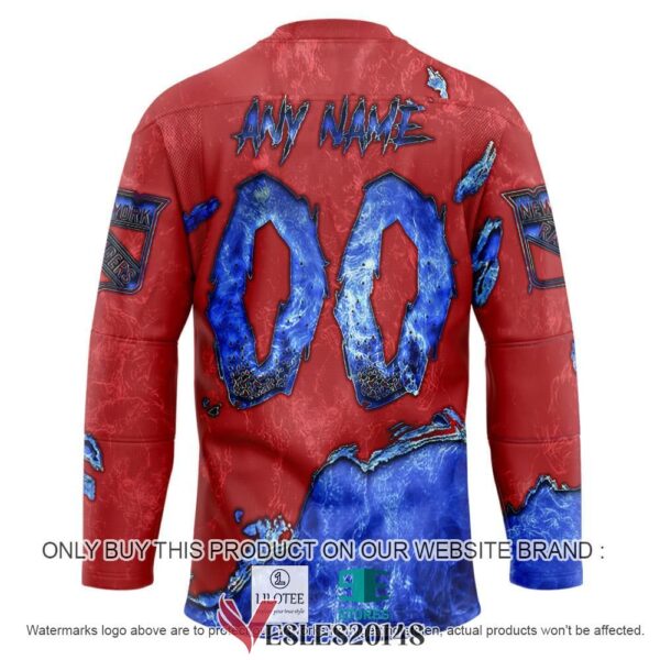 New York Rangers Blood Personalized Hockey Jersey Shirt, Trending Gifts For Fans - Vesles2014s 1