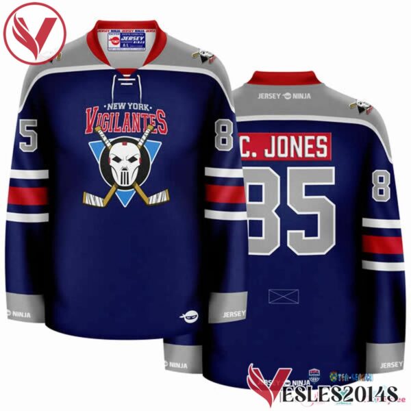 New York Vigilantes Casey Jones Personalized Hockey Jersey, Trending Gifts For Fans - Vesles2014s 1