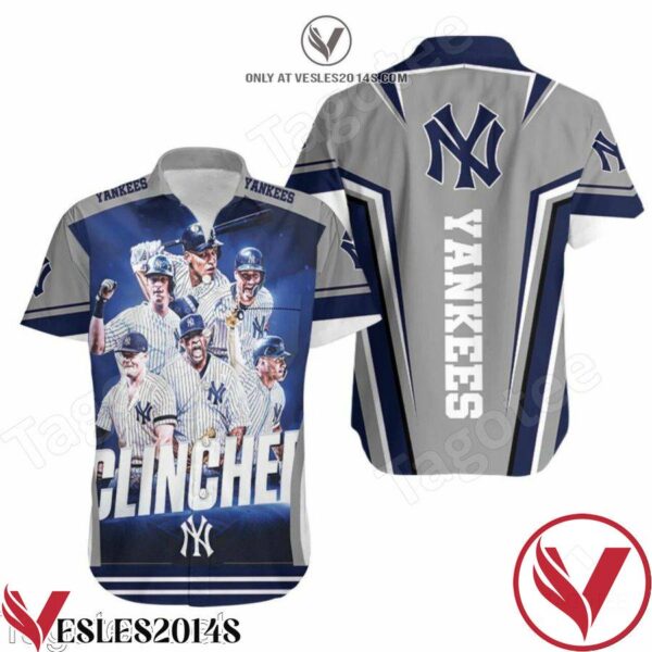 New York Yankees Players Clinched Hawaiian Shirt, Unique Gifts For Friends - Vesles2014S 1