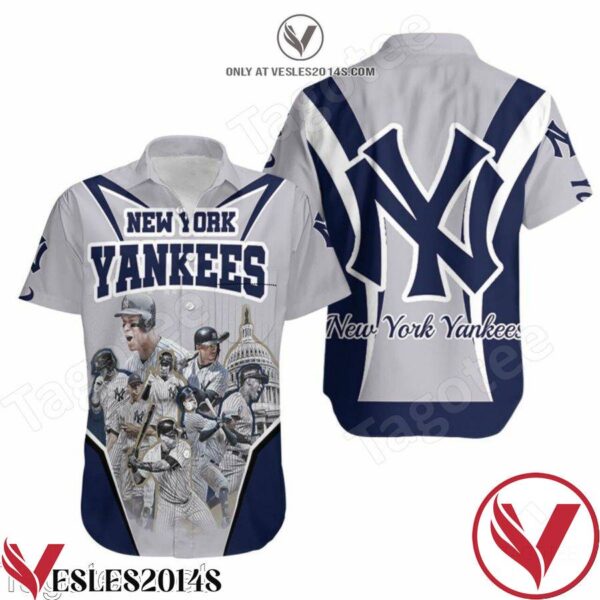 New York Yankees Sanchez Austin Torres Andujar Line Up Hawaiian Shirt, Unique Gifts For Friends - Vesles2014S 1
