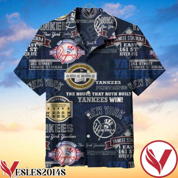 New York Yankees The House That Ruth Built Yankees Win Hawaiian Shirt, Unique Gifts For Friends - Vesles2014S 1