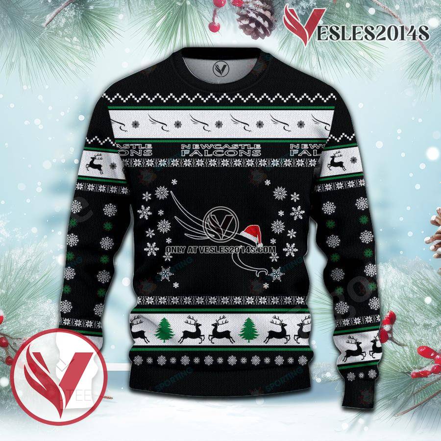 Newcastle Falcons Sport Ugly Christmas Sweater, Unique Gifts For Fans - Vesles2014aS 2