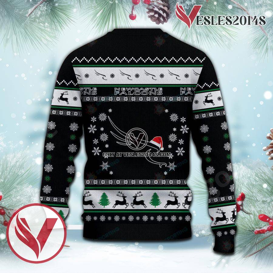 Newcastle Falcons Sport Ugly Christmas Sweater, Unique Gifts For Fans - Vesles2014aS 3