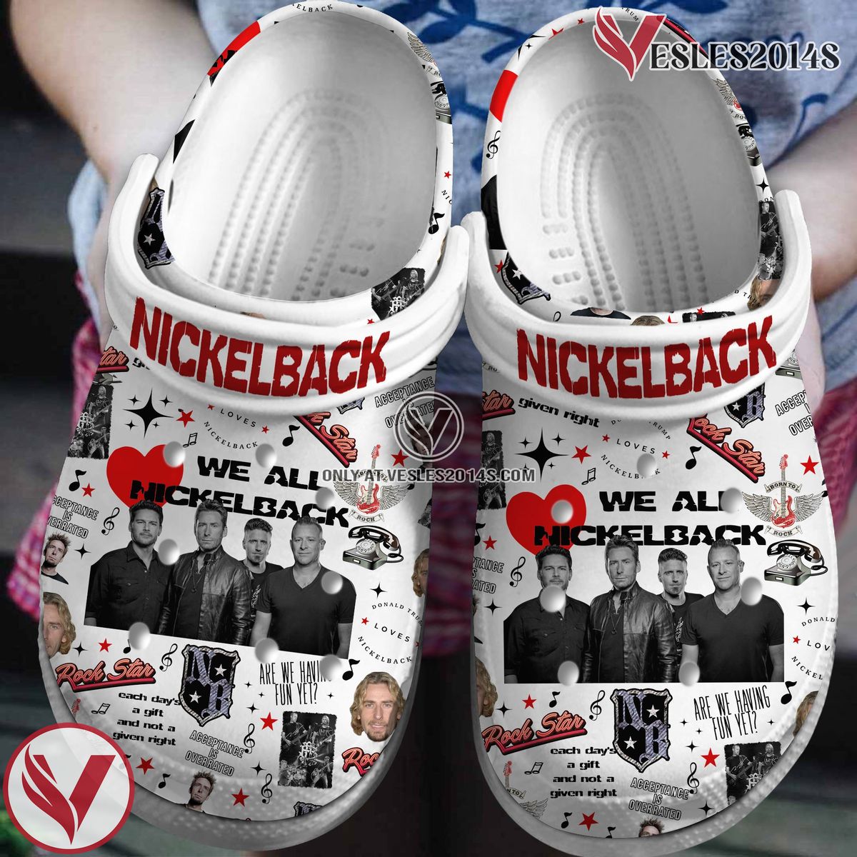 Nickelback Music Crocs Crocband Clogs Shoes, Unique Gifts For Fans Style 4 - Vesles2014S