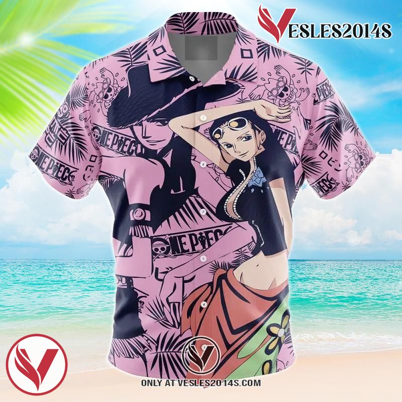 Nico Robin Aloha OP Hawaiian Button Up Shirt, Perfect Gifts For Anime Lovers - Vesles2014S