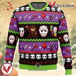 Nightmares on Halloween Ugly Christmas Sweater, Unique Christmas Gift For Fans - Vesles2014S