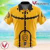 Nine-Tails Chakra Mode Naruto Hawaiian Button Up Shirt, Perfect Gifts For Anime Lovers - Vesles2014S