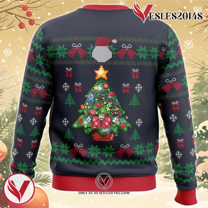 Nintendo Tree Ugly Christmas Sweater, Unique Christmas Gift For Fans - Vesles2014S 1