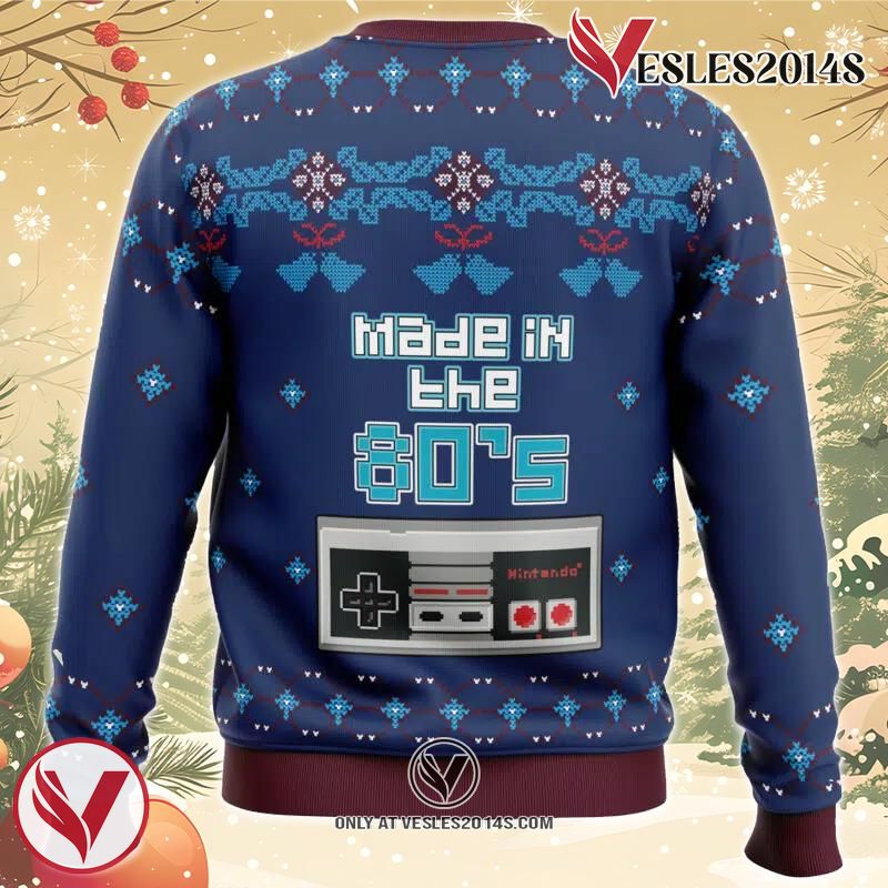 Nintendo made in the 80s Ugly Christmas Sweater, Unique Christmas Gift For Fans - Vesles2014S 1