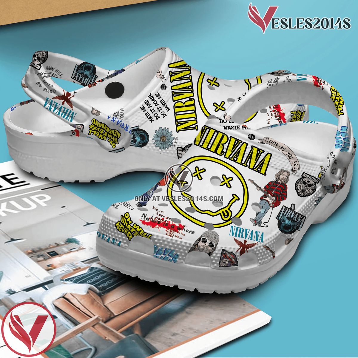 Nirvana Music Crocs Crocband Clogs Shoes, Unique Gifts For Fans Style 1 - Vesles2014S 3