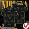 Nirvana Smile Pattern Black Hawaiian Shirt, Unique Gifts For Friends - Vesles2014S 1