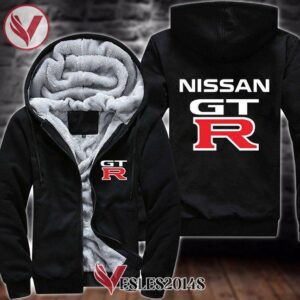 Nissan GTR Fleece Hoodie Jacket, Unique Gifts For Car Lovers - Vesles2014S 1