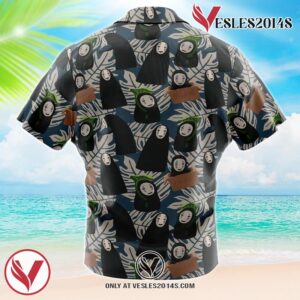 No Face Kaonashi Spirited Away Hawaiian Button Up Shirt, Perfect Gifts For Anime Lovers - Vesles2014S 1