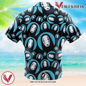 No Face Spirited Away Hawaiian Button Up Shirt, Perfect Gifts For Anime Lovers - Vesles2014S 1