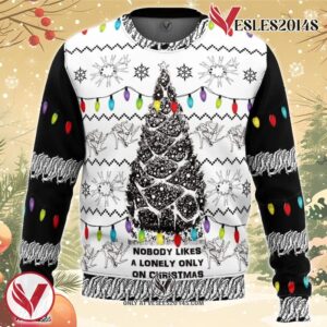 Nobody Likes a Lonely Only Army of One Junji Ito Ugly Christmas Sweater, Unique Christmas Gift For Fans - Vesles2014S