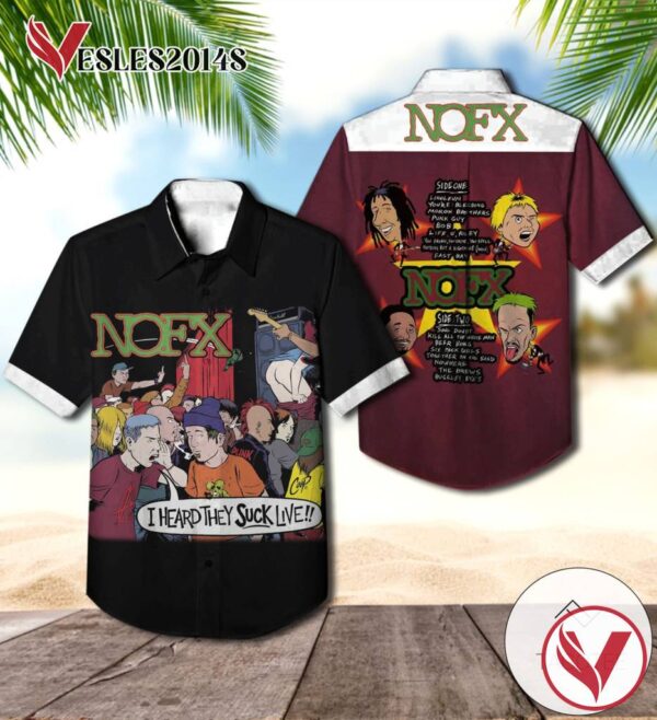 Nofx I Heard They Suck Live Album Cover Hawaiian Shirt, Best Gift For Music Lovers Vesles2014S