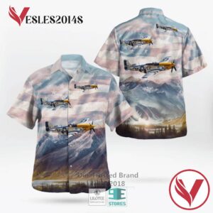 North American P 51 Mustang Military Aircraft Casual Hawaiian Shirt, Best Gifts For Summer Vesles2014S 1
