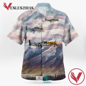 North American P 51 Mustang Military Aircraft Casual Hawaiian Shirt, Best Gifts For Summer Vesles2014S 2