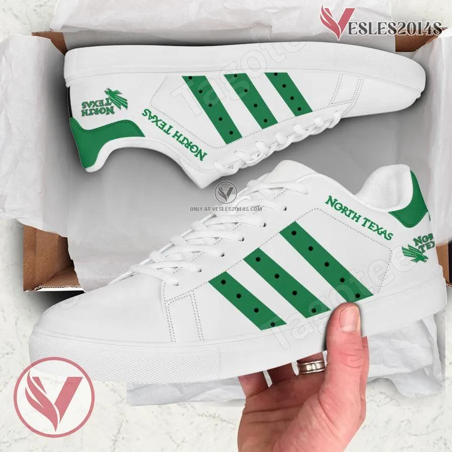 North Texas Mean Green Print Stan Smith Shoes, Best Sneaker For Fans - Vesles2014s 1