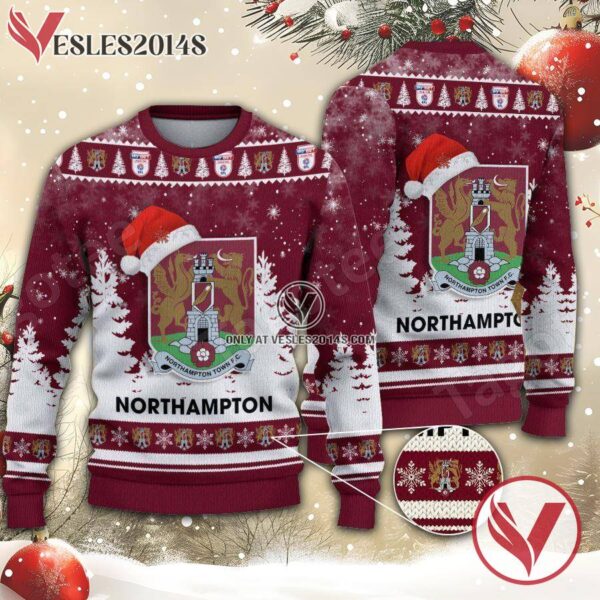 Northampton Town F.C Sport Ugly Christmas Sweater, Unique Gifts For Fans - Vesles2014aS 1