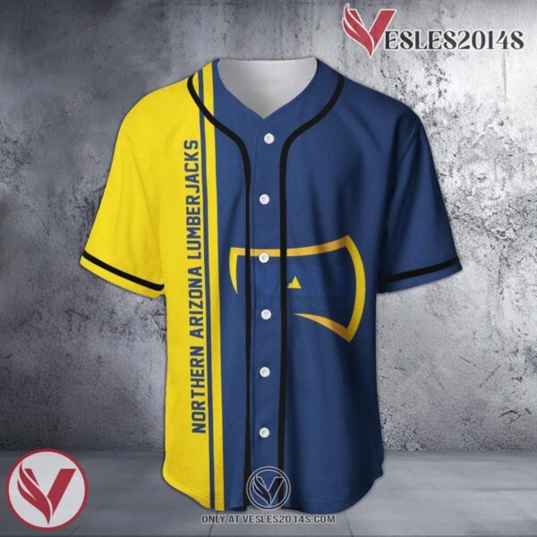 Northern Arizona Lumberjacks Baseball Jersey Half Style NCAA, Unique Gifts For Fans - Vesles2014s