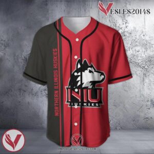 Northern Illinois Huskies Baseball Jersey Half Style NCAA, Unique Gifts For Fans - Vesles2014s
