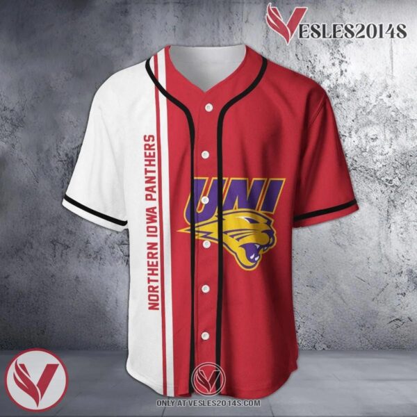 Northern Iowa Panthers Baseball Jersey Half Style NCAA, Unique Gifts For Fans - Vesles2014s