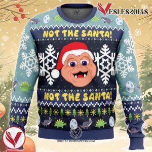Not the Santa Dinosaurs Ugly Christmas Sweater, Unique Christmas Gift For Fans - Vesles2014S