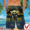 Notre Dame Fighting Irish & Baby Yoda Hawaiian Shirt And Short, Unique Gifts For Friends - Vesles2014S 1