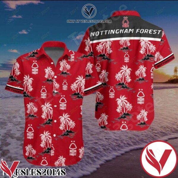 Nottingham Forest Football Club Palm Tree Red Hawaiian Shirt, Unique Gifts For Friends - Vesles2014S 1