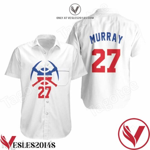 Nuggets Jamal Murray 2020-21 Earned Edition White Jersey Inspired Hawaiian Shirt, Unique Gifts For Friends - Vesles2014S 1