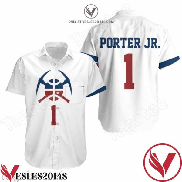 Nuggets Michael Porter Jr 2020-21 Earned Edition White Jersey Inspired Hawaiian Shirt, Unique Gifts For Friends - Vesles2014S 1