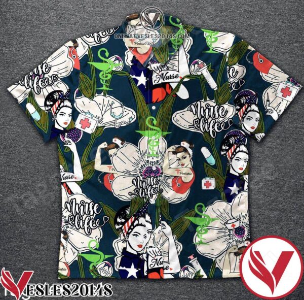 Nurse Life White Flower Hawaiian Shirt, Unique Gifts For Friends - Vesles2014S 1