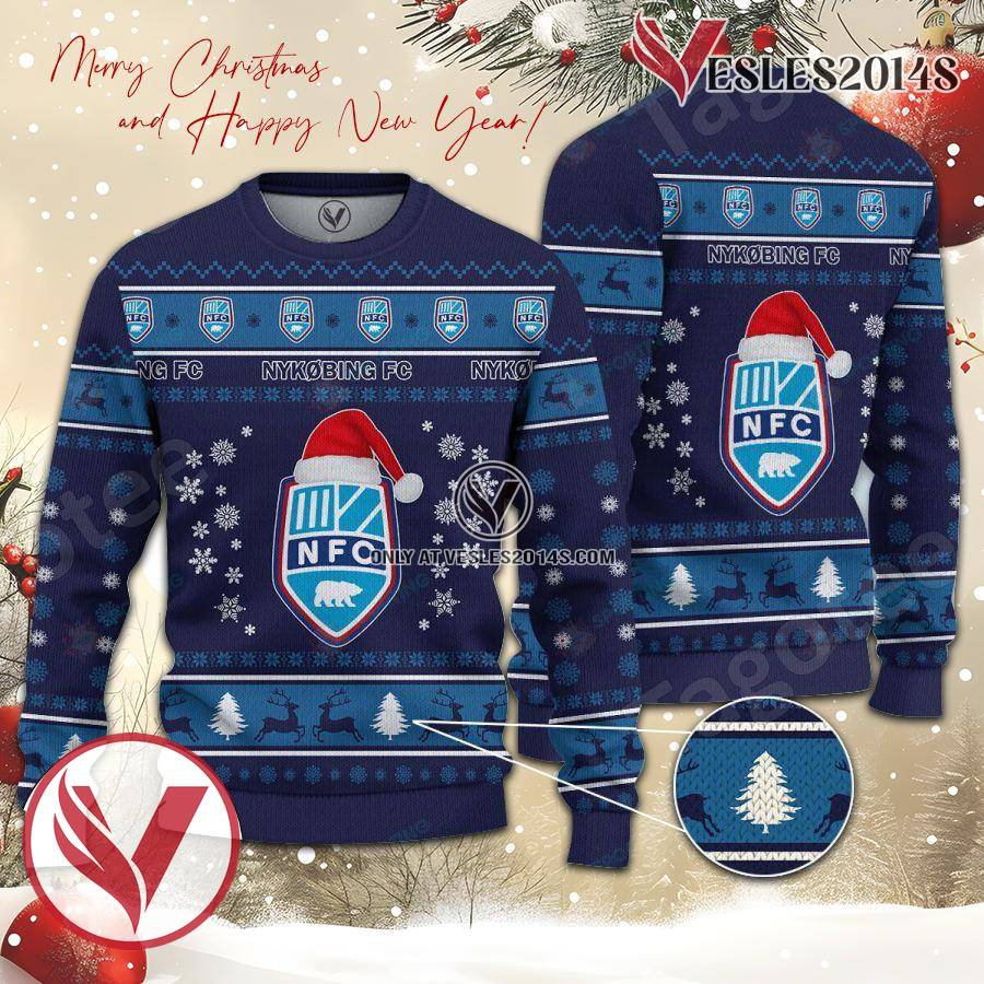 Nykøbing FC Sport Ugly Christmas Sweater, Unique Gifts For Fans - Vesles2014aS 1