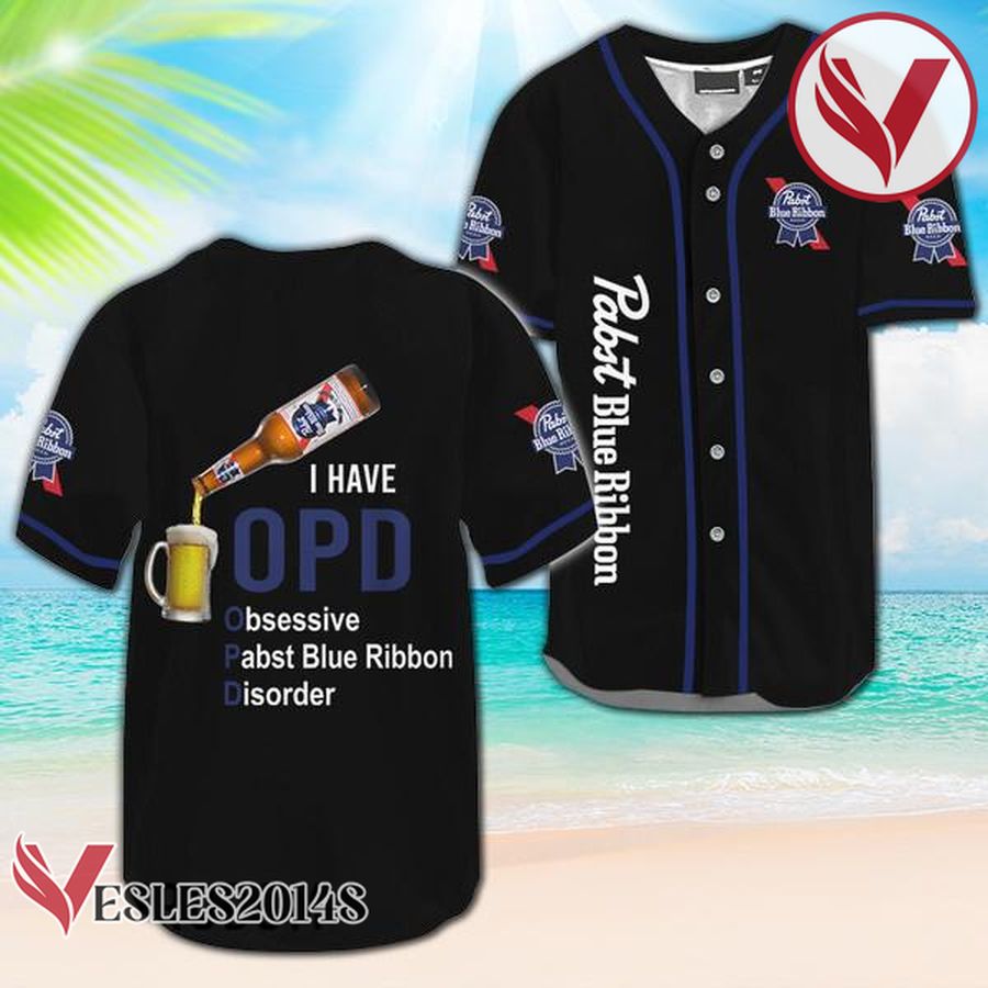 Obsessive Pabst Blue Ribbon Disorder Baseball Jersey PBR Jersey, Perfect Gifts For Fans - Vesles2014S