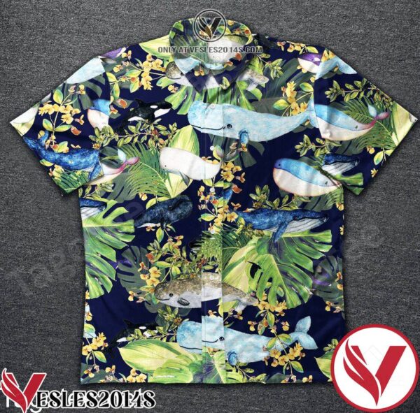 Ocean Dolphin Tropical Navy Hawaiian Shirt, Unique Gifts For Friends - Vesles2014S 1