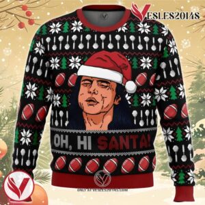 Oh, Hi Santa The Room Ugly Christmas Sweater, Unique Christmas Gift For Fans - Vesles2014S