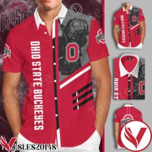 Ohio State Buckeyes Go Bucks Red Hawaiian Shirt And Short, Unique Gifts For Friends - Vesles2014S 1