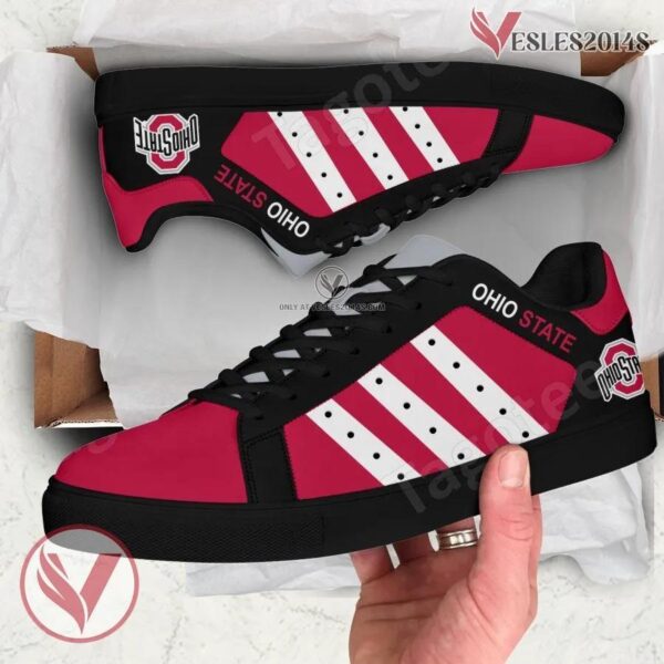 Ohio State Buckeyes Print Stan Smith Shoes, Best Sneaker For Fans - Vesles2014s