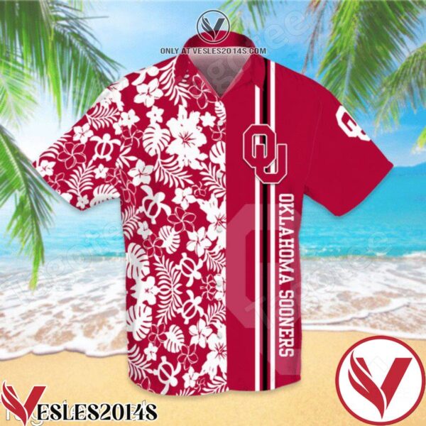 Oklahoma Sooners Flowery Red Hawaiian Shirt And Short, Unique Gifts For Friends - Vesles2014S 1