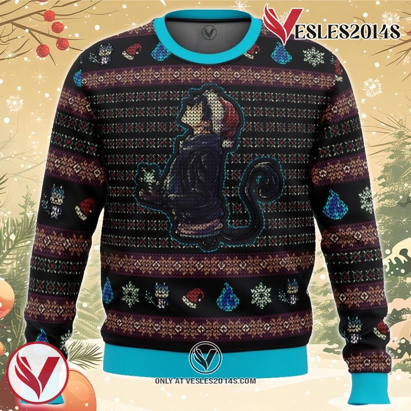 Okumura Rin Blue Exorcist Ugly Christmas Sweater, Unique Christmas Gift For Fans - Vesles2014S