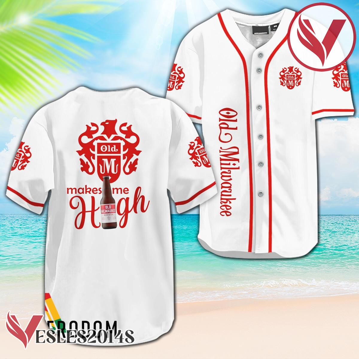 Old Milwaukee Beer Make Me High Baseball Jersey, Perfect Gifts For Fans - Vesles2014S