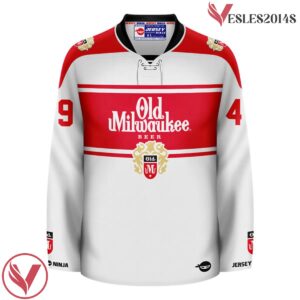 Old Milwaukee Primary White Hockey Jersey - Vesles2014S 2