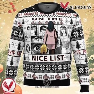 On The Nice List Parasyte Ugly Christmas Sweater, Unique Christmas Gift For Fans - Vesles2014S