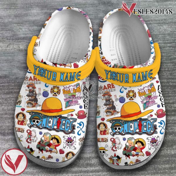 One Piece Cartoon Anime Crocs Crocband Clogs Shoes Comfortable For Men Women and Kids, Unique Gift From  Vesles2014S 2