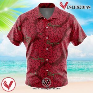 Ope Ope No Mi Luffy Devil Fruit One Piece Hawaiian Button Up Shirt, Perfect Gifts For Anime Lovers - Vesles2014S