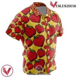 Ope Ope no Mi One Piece Hawaiian Button Up Shirt, Perfect Gifts For Anime Lovers - Vesles2014S 1